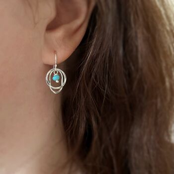 Turquoise Drop Earrings, 2 of 4