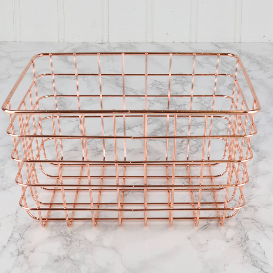 contemporary copper wire storage basket by dibor