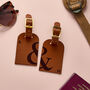 Personalised Couples Leather Luggage Tag Set, thumbnail 7 of 7
