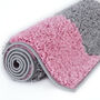 The Rugs Geometric Shaggy Rug Pink Checkered Rug, thumbnail 9 of 12