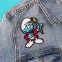 The Smurfs Painter Smurf Sew On Patch, thumbnail 2 of 2