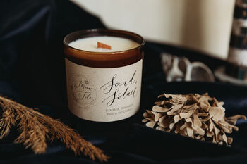 Wooden Crackle Wick Sand And Solace Gift Candle, 2 of 10
