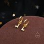 Cute Llama Huggie Hoop Earrings In Sterling Silver, thumbnail 5 of 9