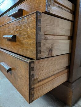 1930s Oak Architects Plan Chest, 3 of 4