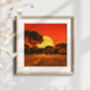 African Sunset Landscape Square Art, thumbnail 6 of 6