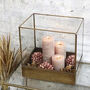 Antique Brass And Glass Display Box Lantern, thumbnail 7 of 8