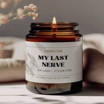 My Last Nerve Candle Friendship Gift Funny Candle, 6 of 8