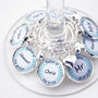 Eight Personalised Wedding Top Table Wine Charms, thumbnail 2 of 8