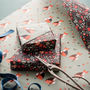 Double Sided Fox Floral Recycled Wrapping Paper Pack, thumbnail 1 of 7