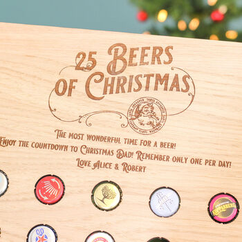 Personalised Advent Calendar Beer Cap Collector, 3 of 5