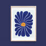A3 Sad/ Happy Blue Flower Pink Print, thumbnail 4 of 5