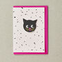 Cat 'Iron On Patch' Greeting Card, thumbnail 1 of 2