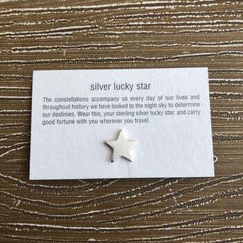 Good Luck Sterling Silver Lucky Star, 4 of 4