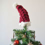 Knitted Santa Hat Tree Topper, thumbnail 4 of 6