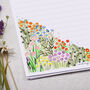 A4 Garden Flowers Letter Writing Paper, thumbnail 2 of 4