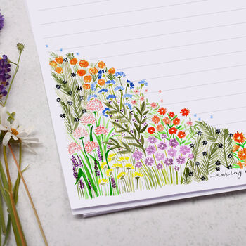 A4 Garden Flowers Letter Writing Paper, 2 of 4