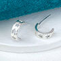 Sterling Silver Cut Out Star Huggie Earrings, thumbnail 3 of 5