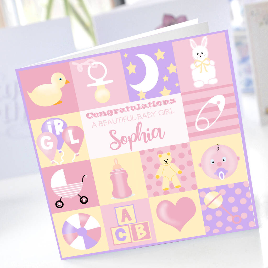 Personalised New Baby Girl Card By Amanda Hancocks Notonthehighstreet