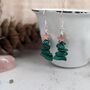 Malachite Christmas Tree Earrings, thumbnail 1 of 9