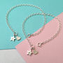 Serling Silver Initial Star Friendship Bracelets, thumbnail 1 of 7