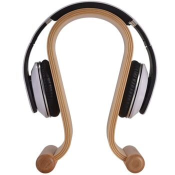 Headsets Stand Wooden Desktop Headphone Hanger, 4 of 4