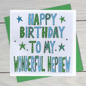 Personalised Nephew Birthday Book Card By Claire Sowden Design ...