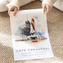 Florida Destination Landmark Poster For Cape Canaveral, thumbnail 3 of 7