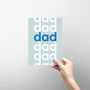 'Dad' Birthday Card Modern Typography, thumbnail 2 of 3