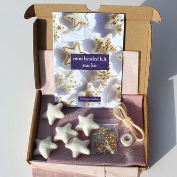 Make Beaded Felt Star Christmas Decorations, 4 of 12