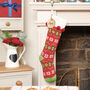 Personalised Fair Isle Knitted Christmas Stocking, thumbnail 8 of 12