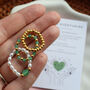 Green Aventurine Stacked Stretch Rings, thumbnail 2 of 6