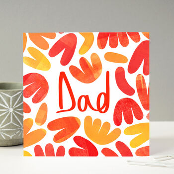 Orange Patterned Fathers Day Card, 2 of 6