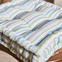 Pastel Stripe Organic Cotton Chair Cushions, thumbnail 4 of 5