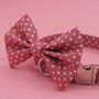 Pink Polkadot Dog Bow Tie, thumbnail 2 of 9