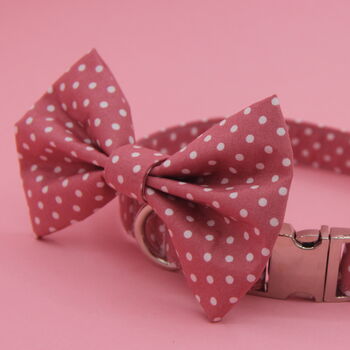 Pink Polkadot Dog Bow Tie, 2 of 9