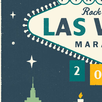 Personalised Las Vegas Marathon Print, Unframed, 3 of 4