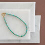 Mens Mini Turquoise Bead Bracelet, thumbnail 1 of 2