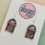 Jukebox Glitter Resin Earrings / Gift For Music Lover / Retro Rockabilly Jewellery / Gift For Dancers And Music Lovers, thumbnail 5 of 6