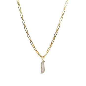 Wave Symphony Link Necklace Mother Of Pearl, 2 of 3