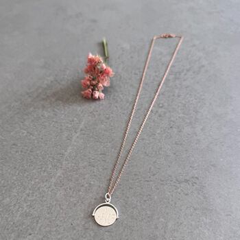 I Love You Sterling Silver Spinner Necklace, 9 of 11