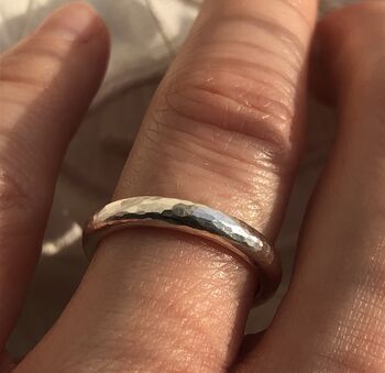 Textured Wedding Band Or Stacking Ring, 2 of 8