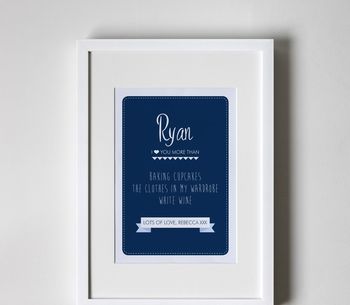 Personalised Art Print, Valentine's Day, 3 of 4