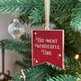 Most Wonderful Time Enamel Christmas Tree Decoration, thumbnail 1 of 9