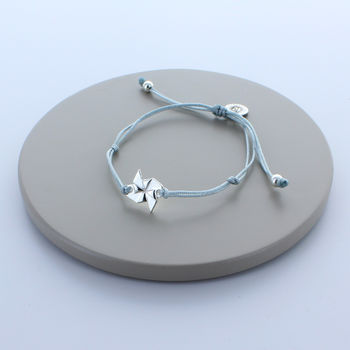 Delicate Sterling Silver Pinwheel Friendship Bracelets, 4 of 5