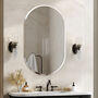 Long Oval Flat Wall Mirror, thumbnail 9 of 12