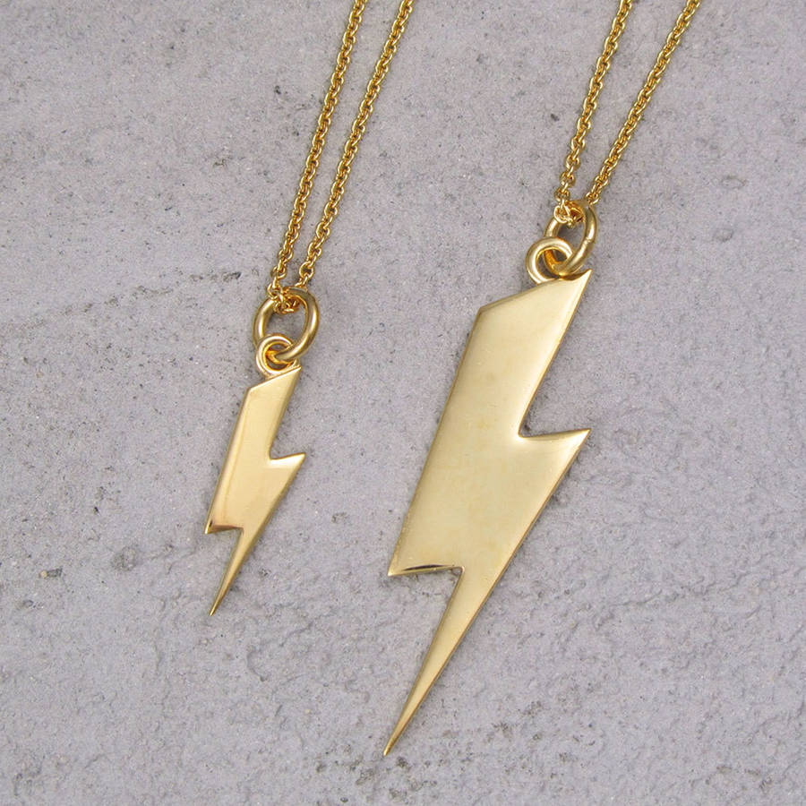 Lightning Bolt Necklace By Black Pearl Notonthehighstreet Com   Original Lightning Bolt Necklace New 