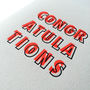'Congratulations' Neon Letterpress Card, thumbnail 3 of 3