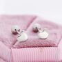 Heart Screwback Earrings In Sterling Silver, thumbnail 7 of 11