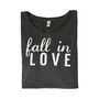 Valentine's/Honeymoon Slogan T Shirt 'Fall In Love', thumbnail 2 of 3