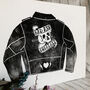 Badass Customised Leather Jacket Lino Print, thumbnail 2 of 2